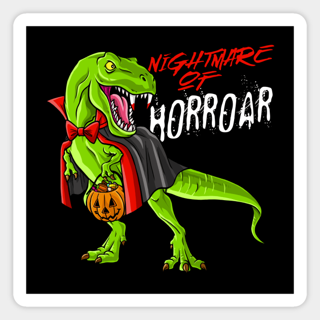 Vampire Lugosi Halloween T Rex Dinosaur Dracula Magnet by Juandamurai